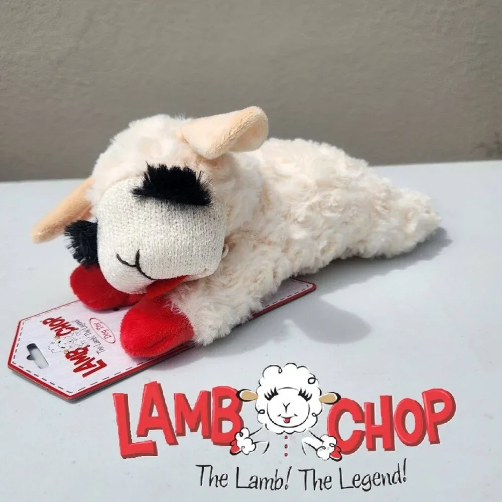 NEW Multipet Lamb Chop Dog Plush Toy Squeaky 10
